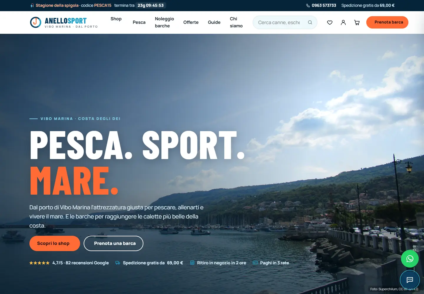 Home page del sito AnelloSport