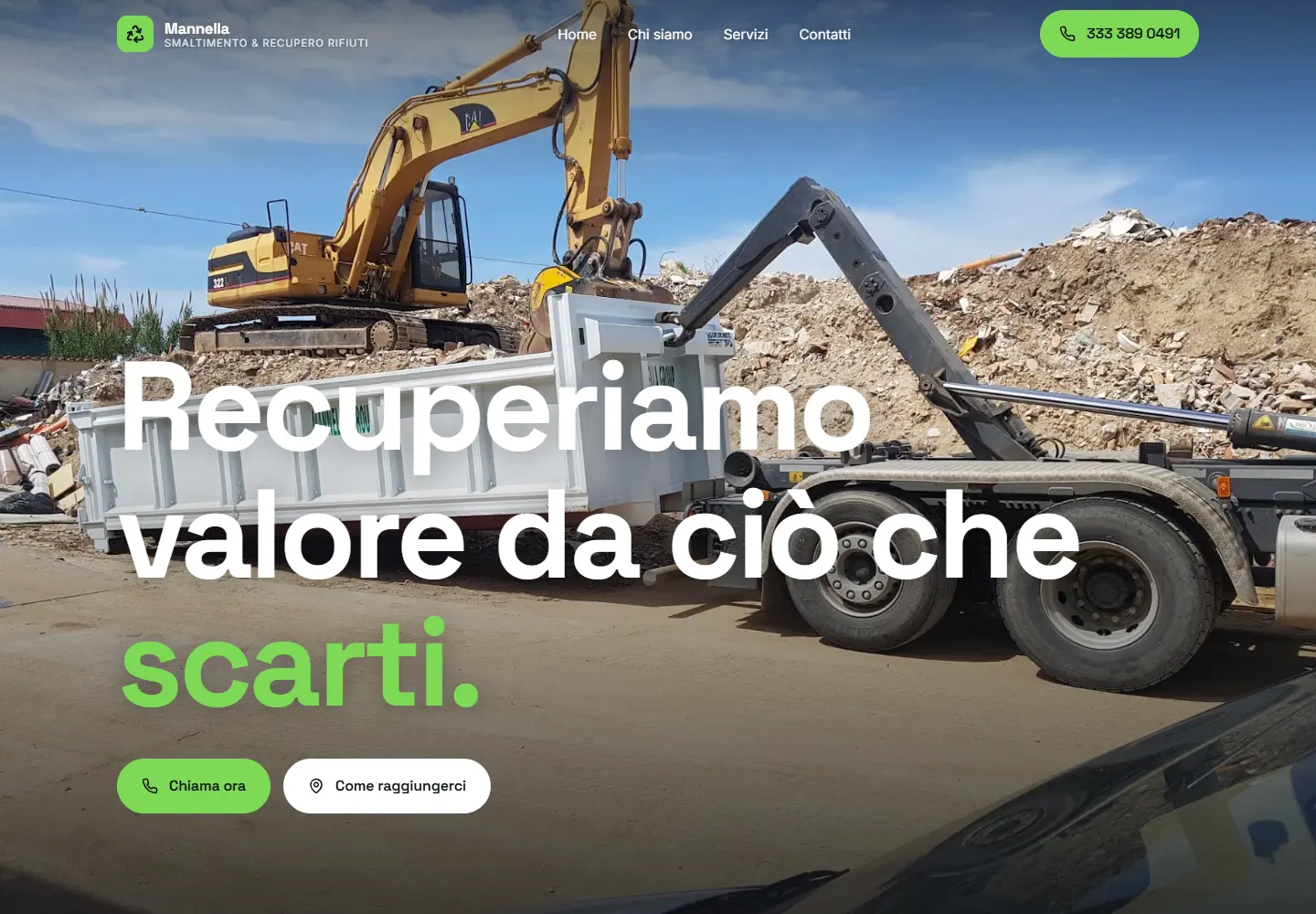 Home page del sito Impianto Mannella