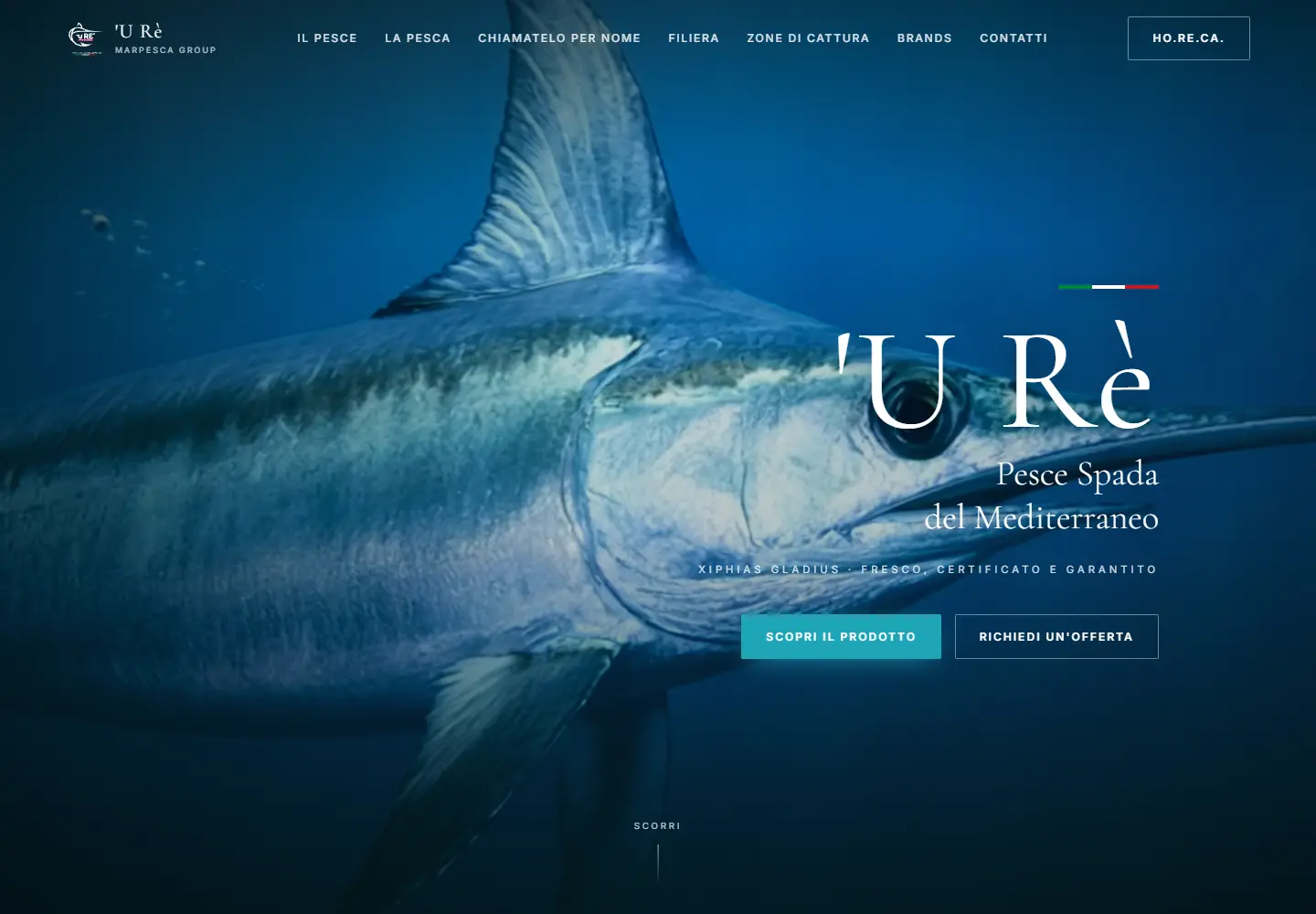 Home page del sito 'U Rè · Marpesca