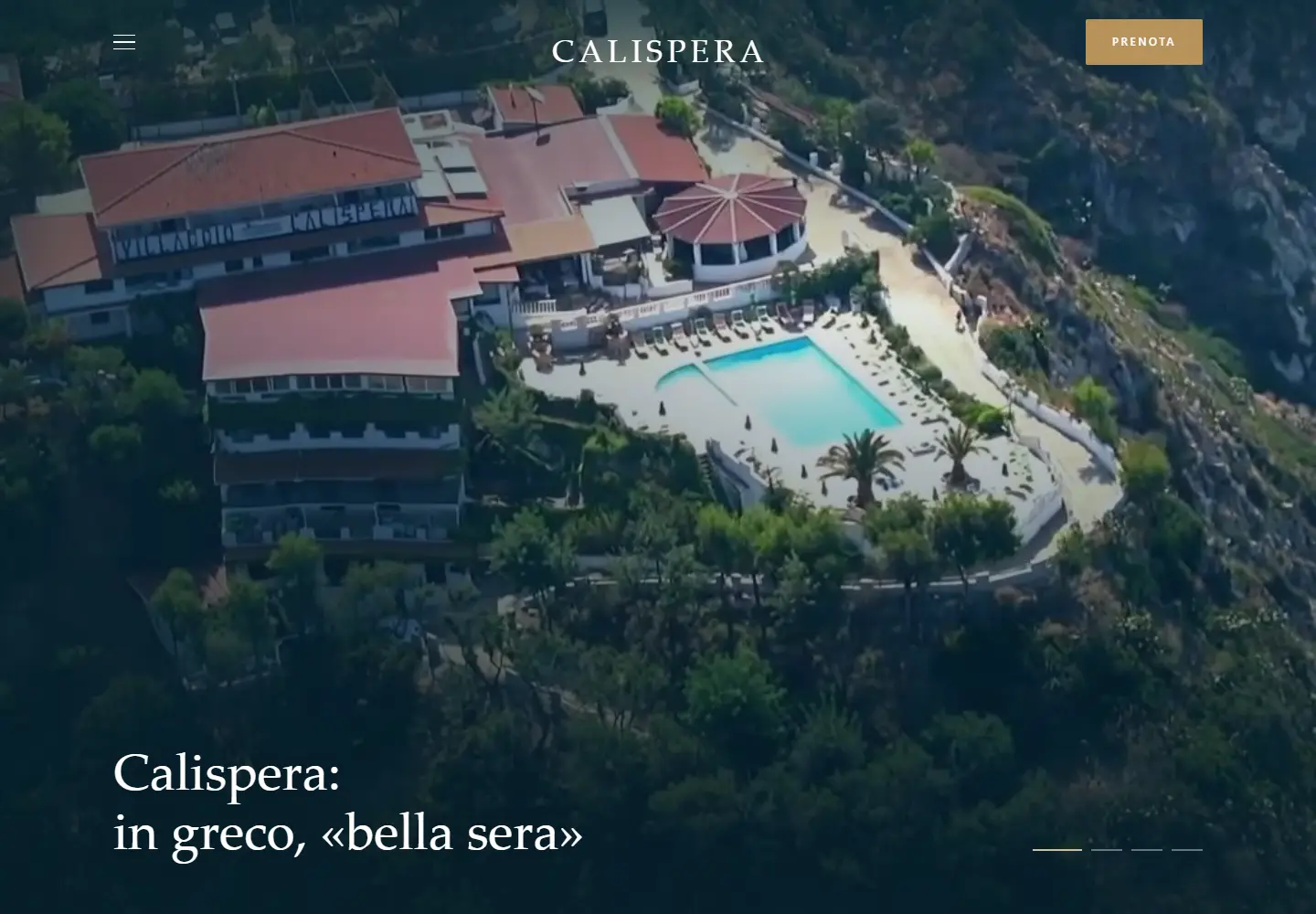 Home page del sito Villaggio Calispera