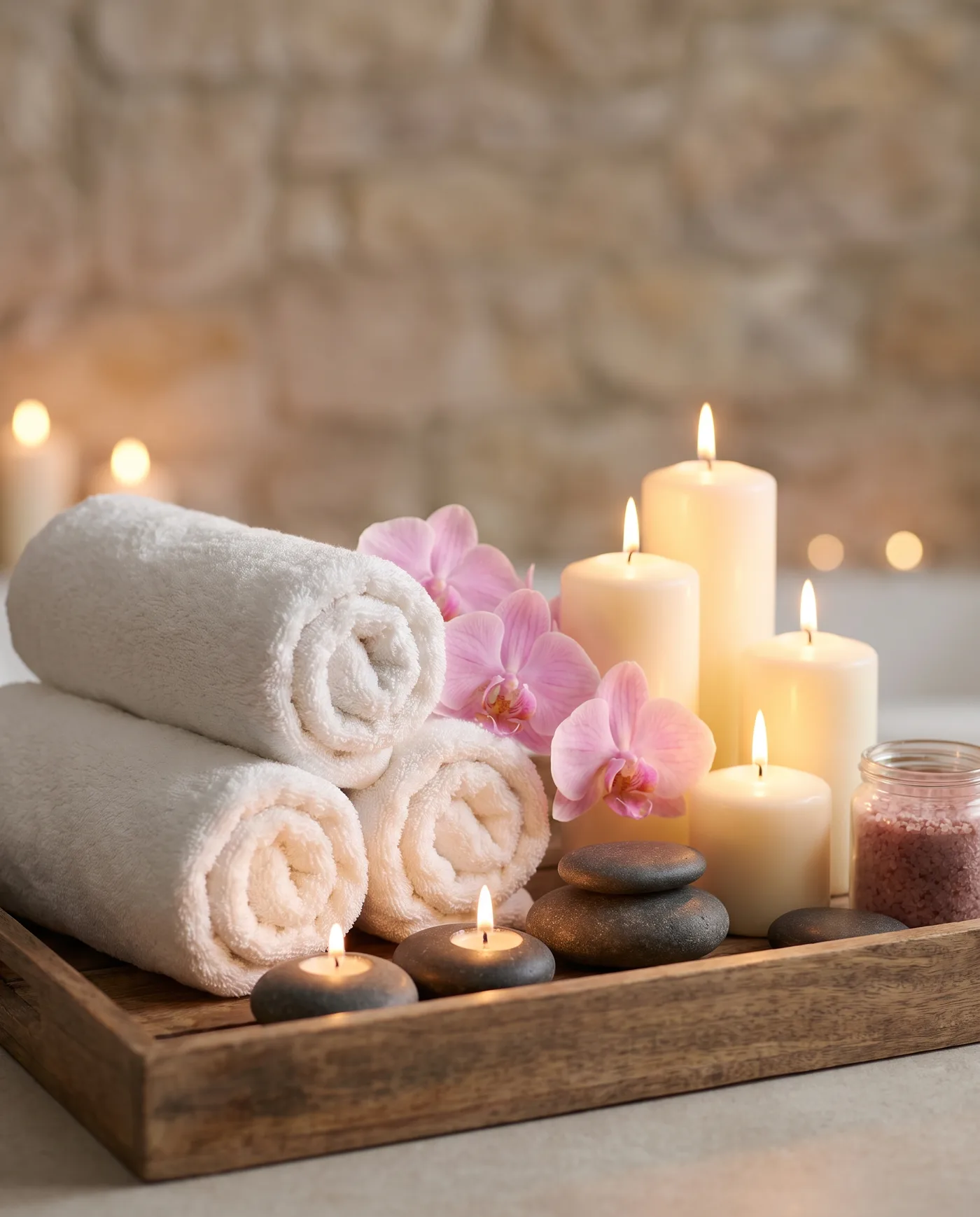 Percorso benessere in atmosfera rilassante